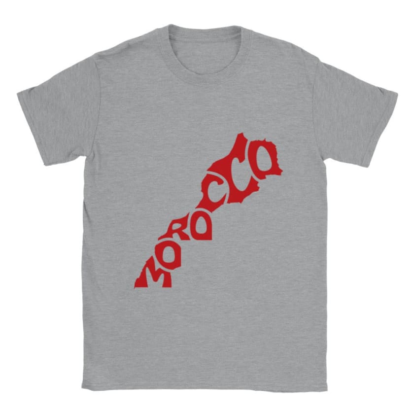 T-shirt Maroc design Géo - Gris sports / S - Print Material