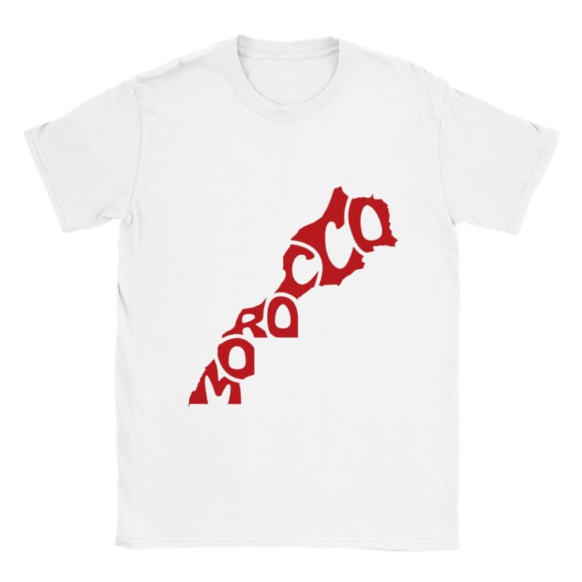 T-shirt Maroc design Géo - Blanc / S - Print Material