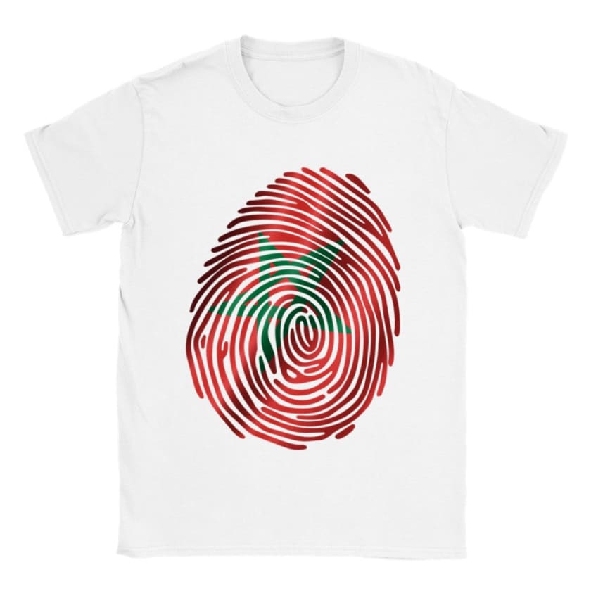 T-shirt Maroc empreinte digitale drapeau Marocain | Gelato