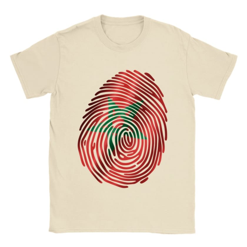 T-shirt Maroc empreinte digitale drapeau Marocain | Gelato