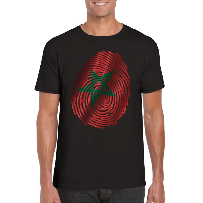 T-shirt Maroc empreinte digitale drapeau Marocain | Gelato