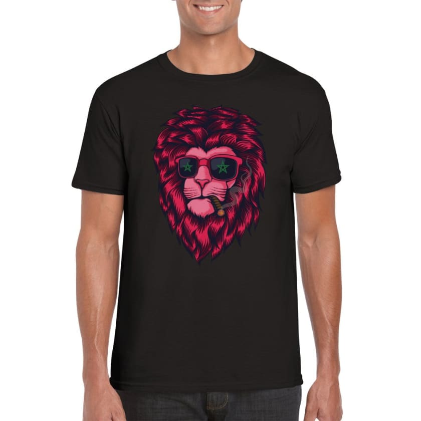 T-shirt Maroc Lion Marocain avec lunettes | Gelato