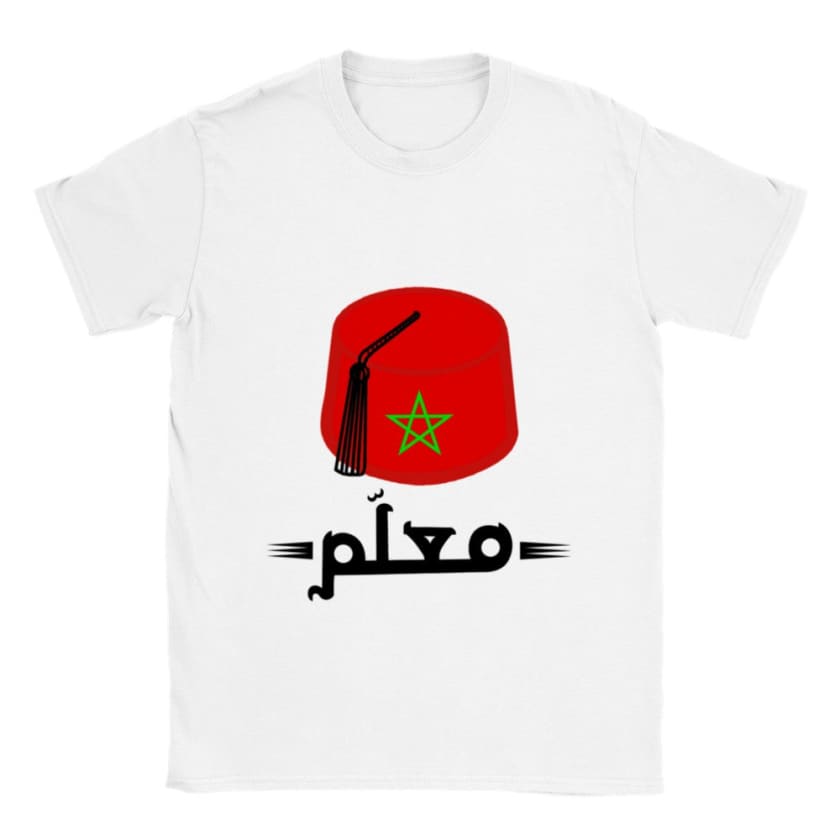 T-shirt Maroc tarbouche rouge Marocain avec étoile verte