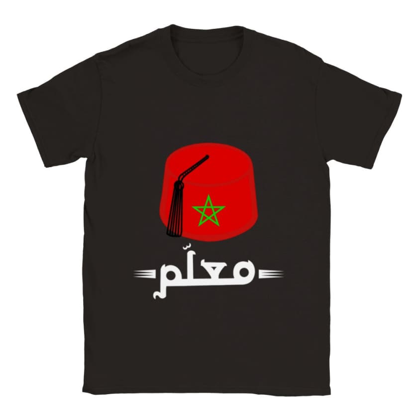 T-shirt Maroc tarbouche rouge Marocain avec étoile verte
