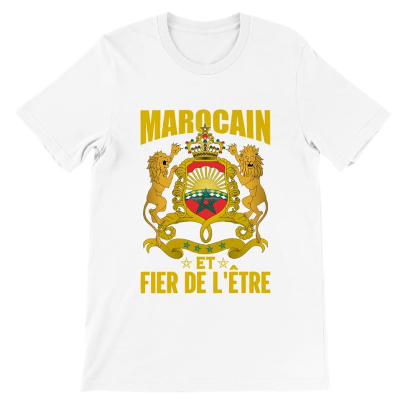 T-shirt Marocain et Fier de L’être - Blanc / S - Print 