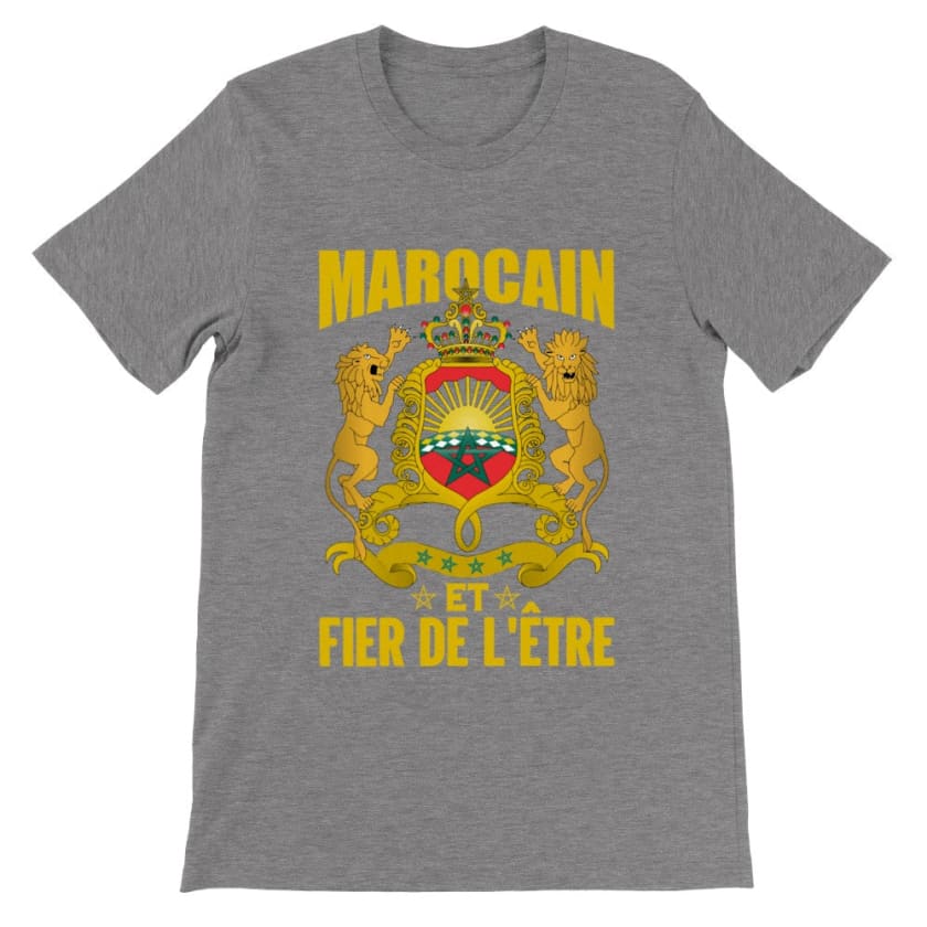 T-shirt Marocain et Fier de L’être - Gris-foncé-chiné / S - 