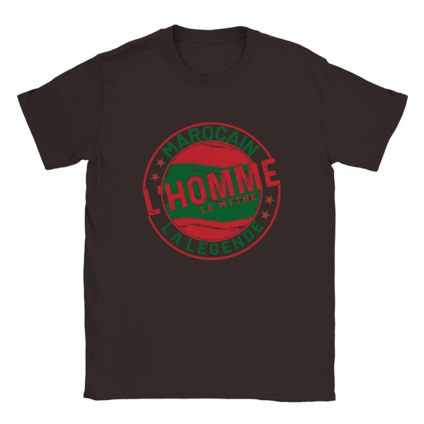 T-shirt Marocain l’homme le Mythe la légende - Chocolat-noir