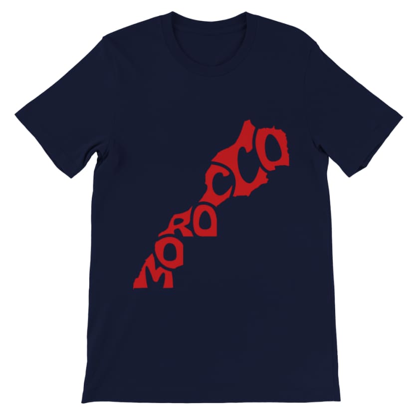 T shirt Marocco design Géo - Navy / S - Print Material