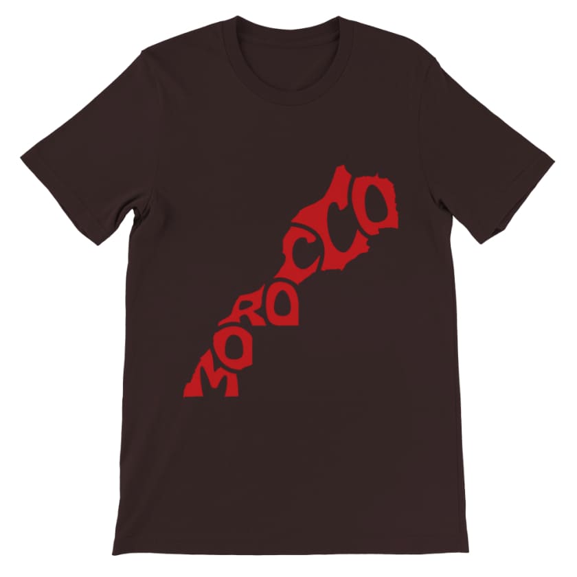 T shirt Marocco design Géo - Marron / S - Print Material