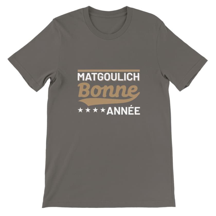 T-shirt Matgoulich Bonne année - Asphalt / S - Print 