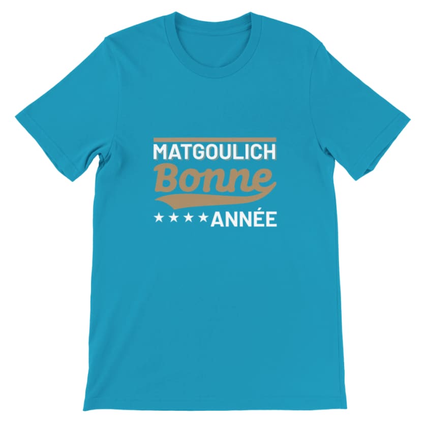 T-shirt Matgoulich Bonne année - Aqua / S - Print Material