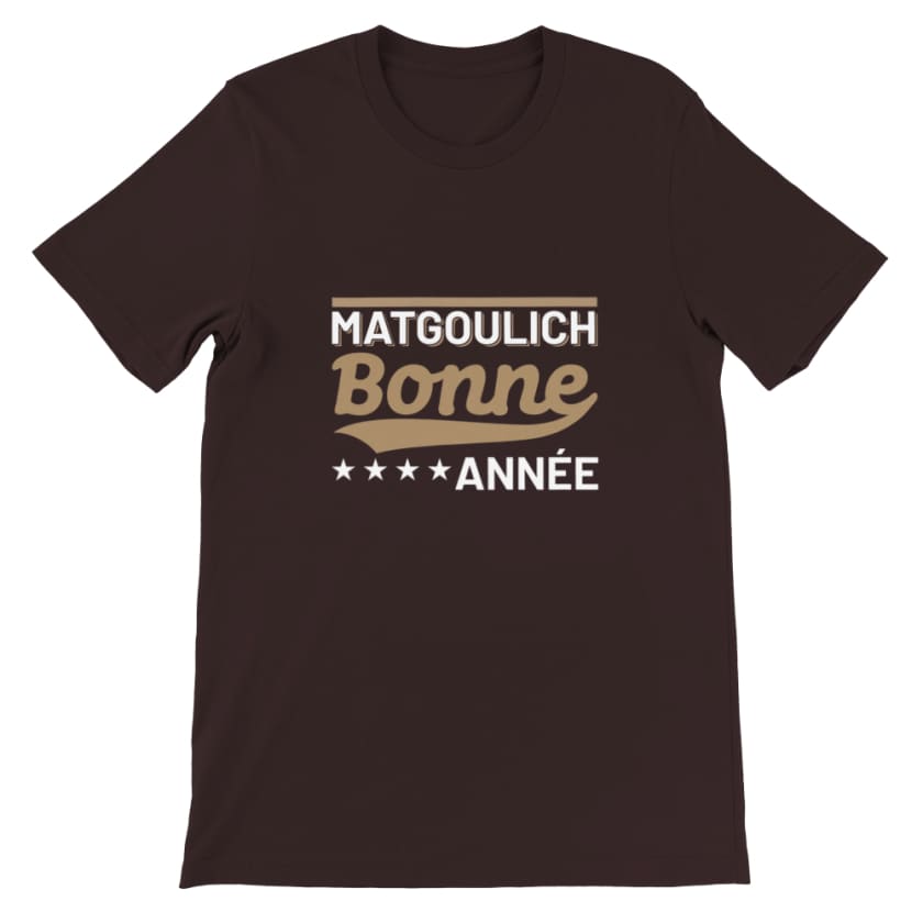 T-shirt Matgoulich Bonne année - Brown / S - Print Material