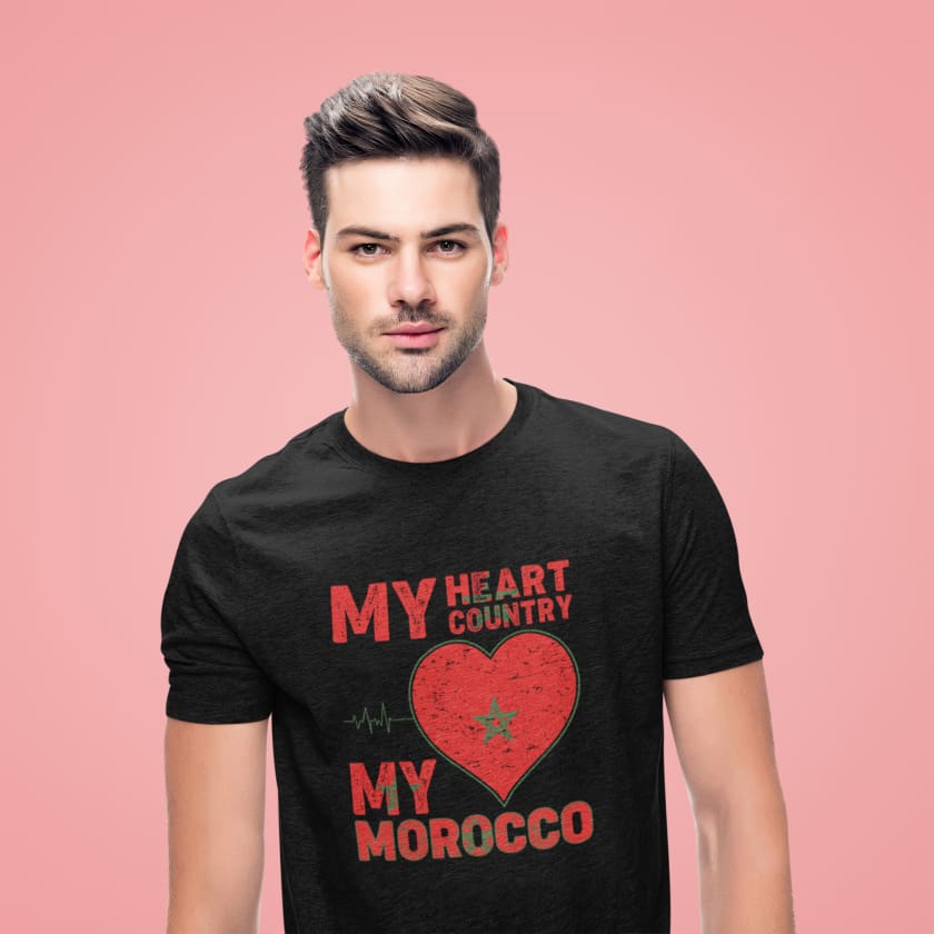 T-shirt Mon pays de cœur Mon Maroc - Print Material
