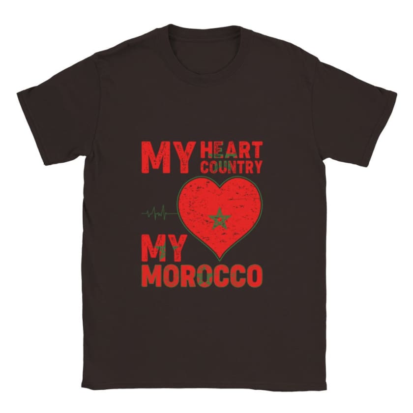 T-shirt Mon pays de cœur Mon Maroc - Chocolat-noir / S - 