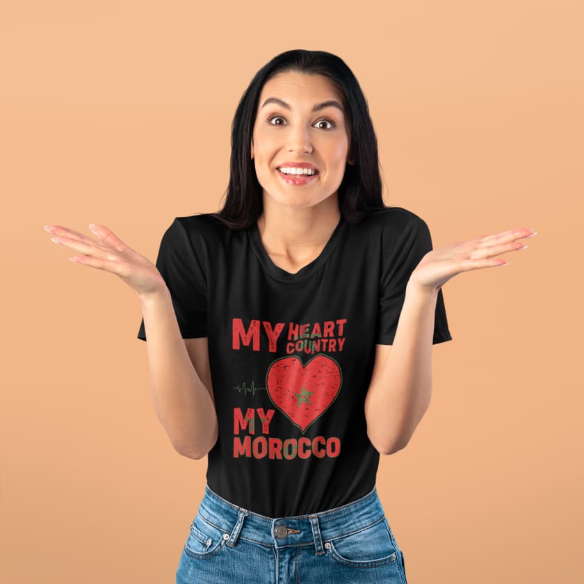 T-shirt Mon pays de cœur Mon Maroc - Print Material