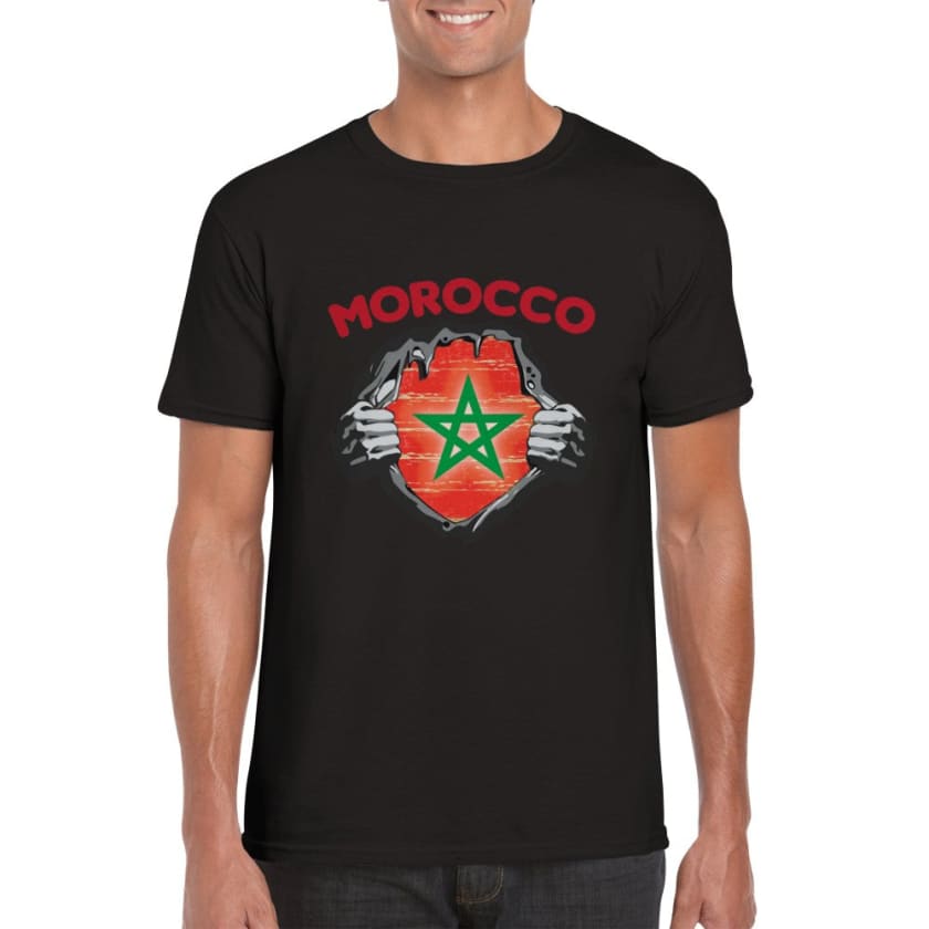 T-shirt Morocco drapeau du Maroc fierté marocaine héro