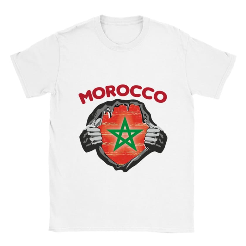 T-shirt Morocco drapeau du Maroc fierté marocaine héro