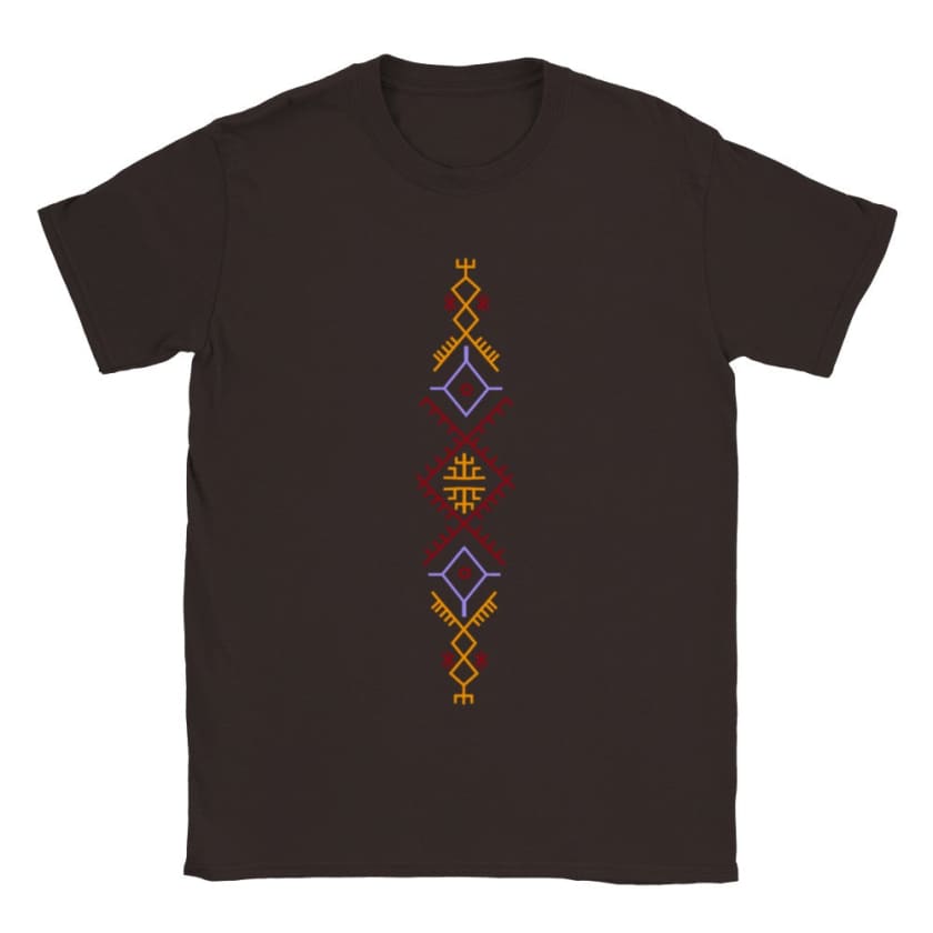 T-shirt Motif Berbère Maroc - Chocolat-noir / S - Print 