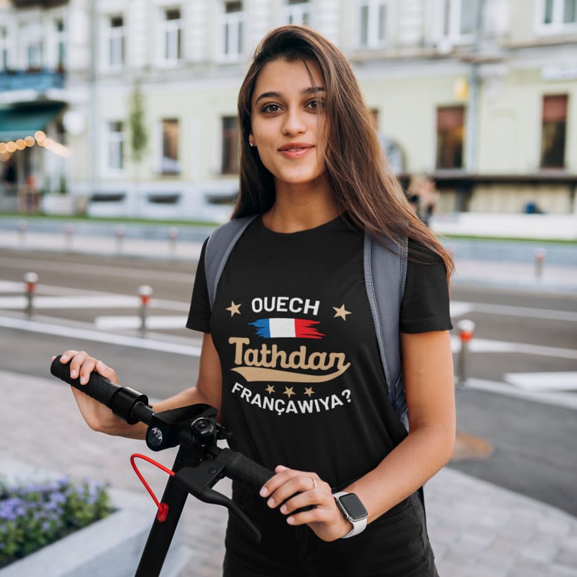 T-shirt Ouech tatehder Françawiya - Print Material