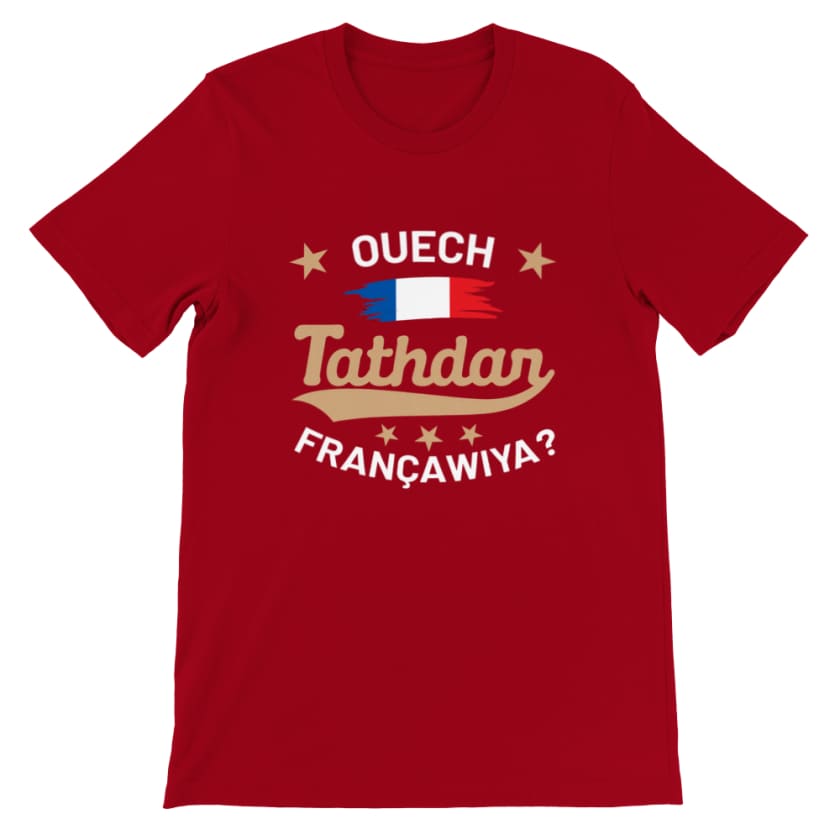 T shirt ouech tathdar Françawiya - Red / S - Print Material