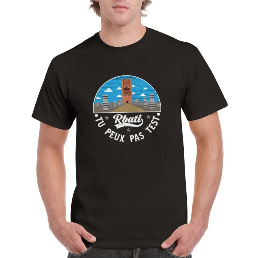 T-shirt Rbati tu peux pas test la tour Hassan Rabat Maroc |
