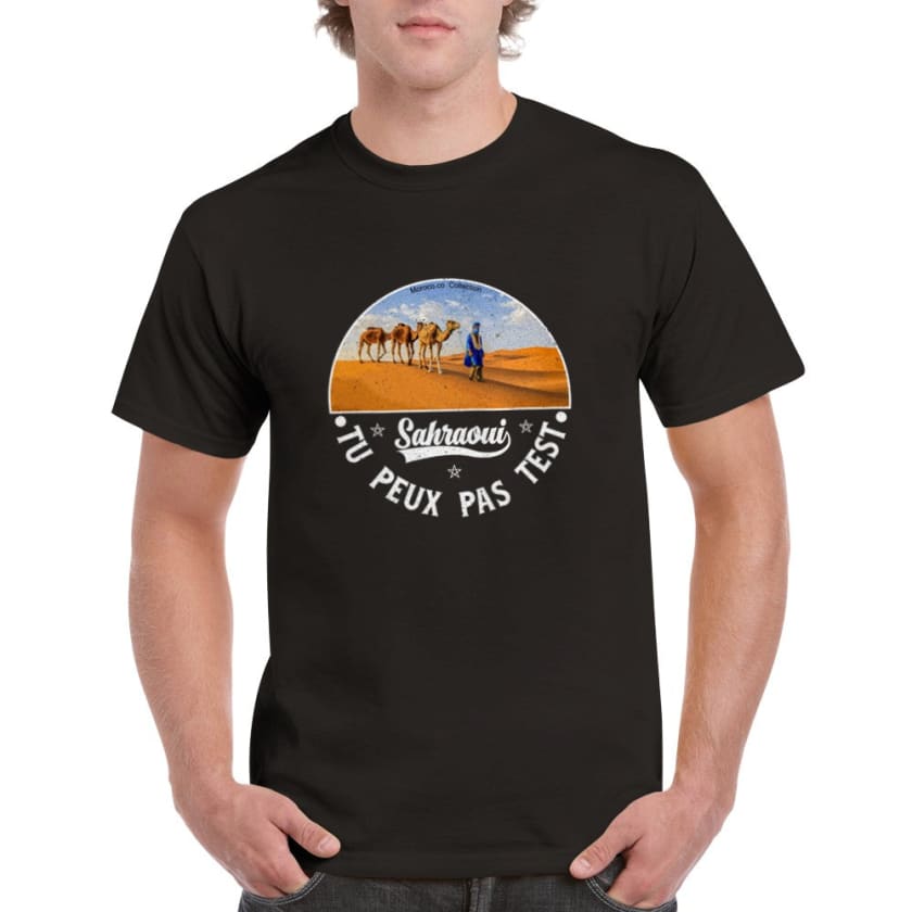T-shirt Sahraoui homme bleu Sahara Maroc | Gelato