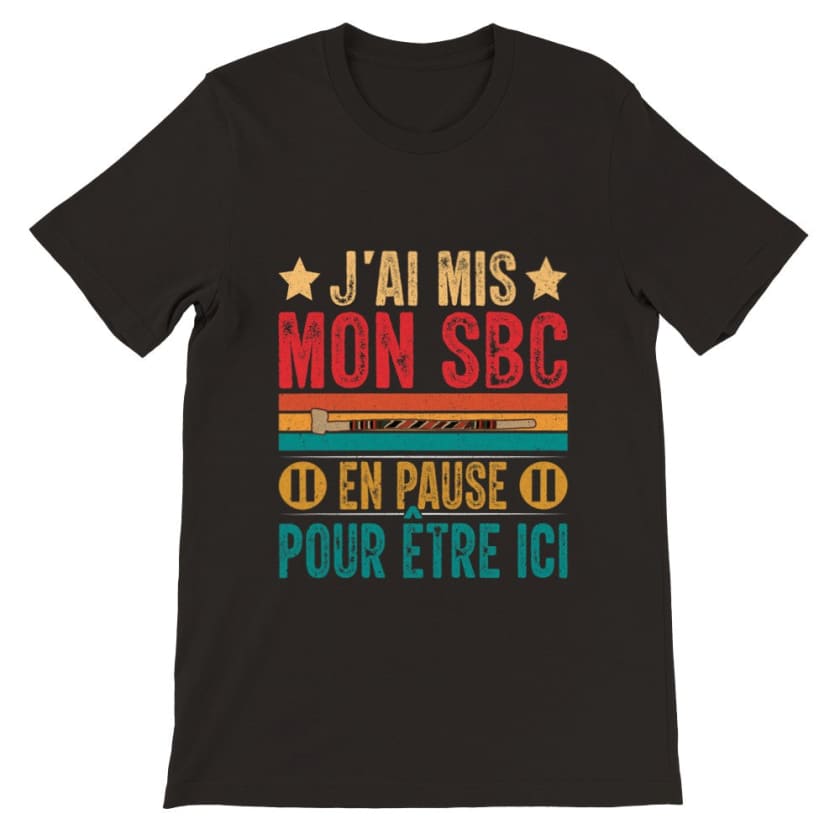 T-shirt SBC sebci marocain unisexe - Noir / S - Print 
