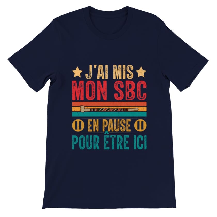 T-shirt SBC sebci marocain unisexe - Bleu marine / S - Print