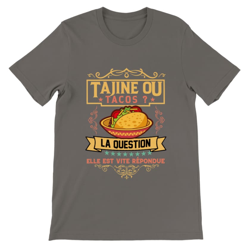 T-shirt Tajine ou tacos - Asphalt / S - Print Material