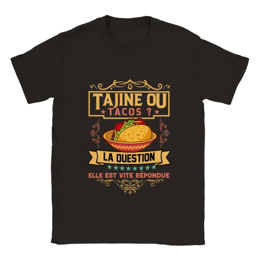 T-shirt Tajine ou Tacos? - Noir / S - Print Material