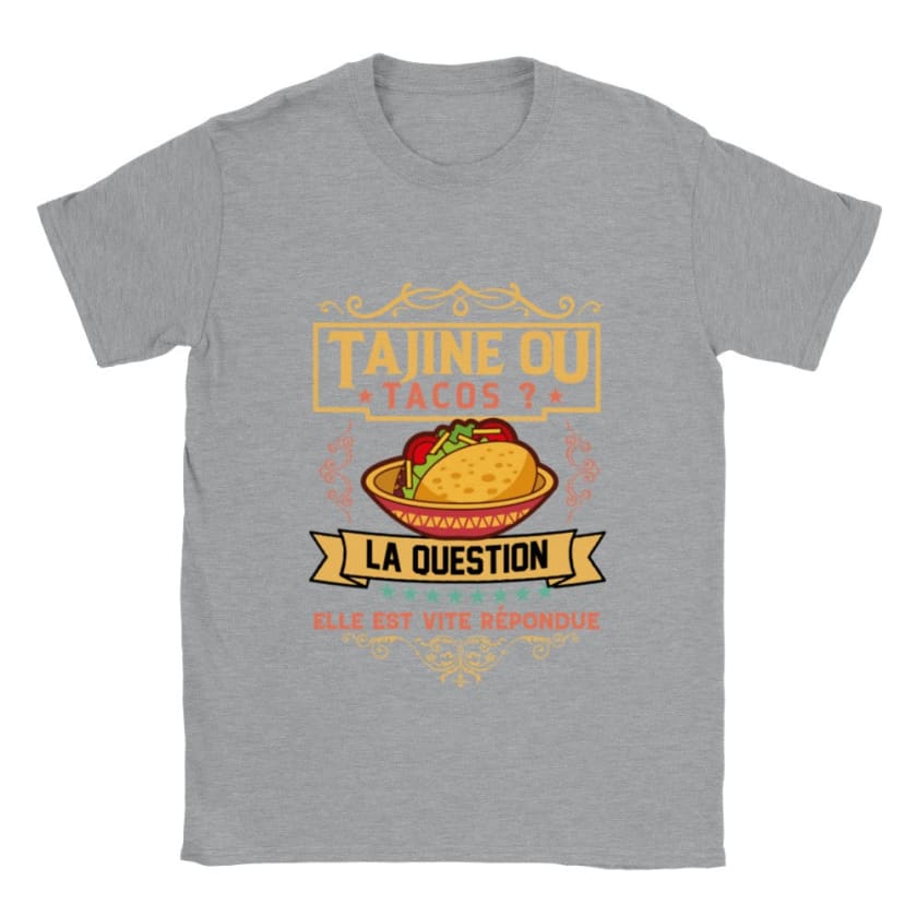 T-shirt Tajine ou Tacos? - Gris sports / S - Print Material