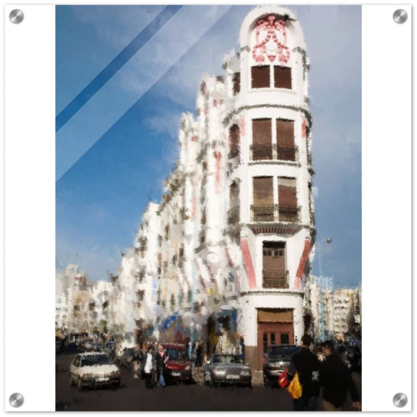 Tableau casa blanca Impression acrylique - 50x50 cm / 20x20″