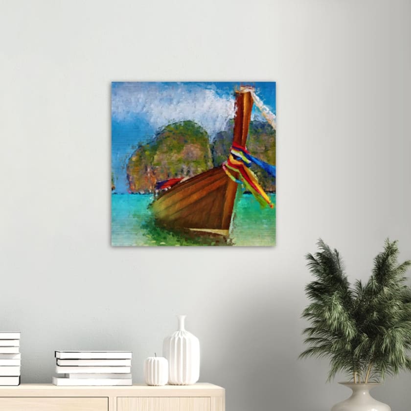 Tableau Marocain Flouka Impression en aluminium brossé - 