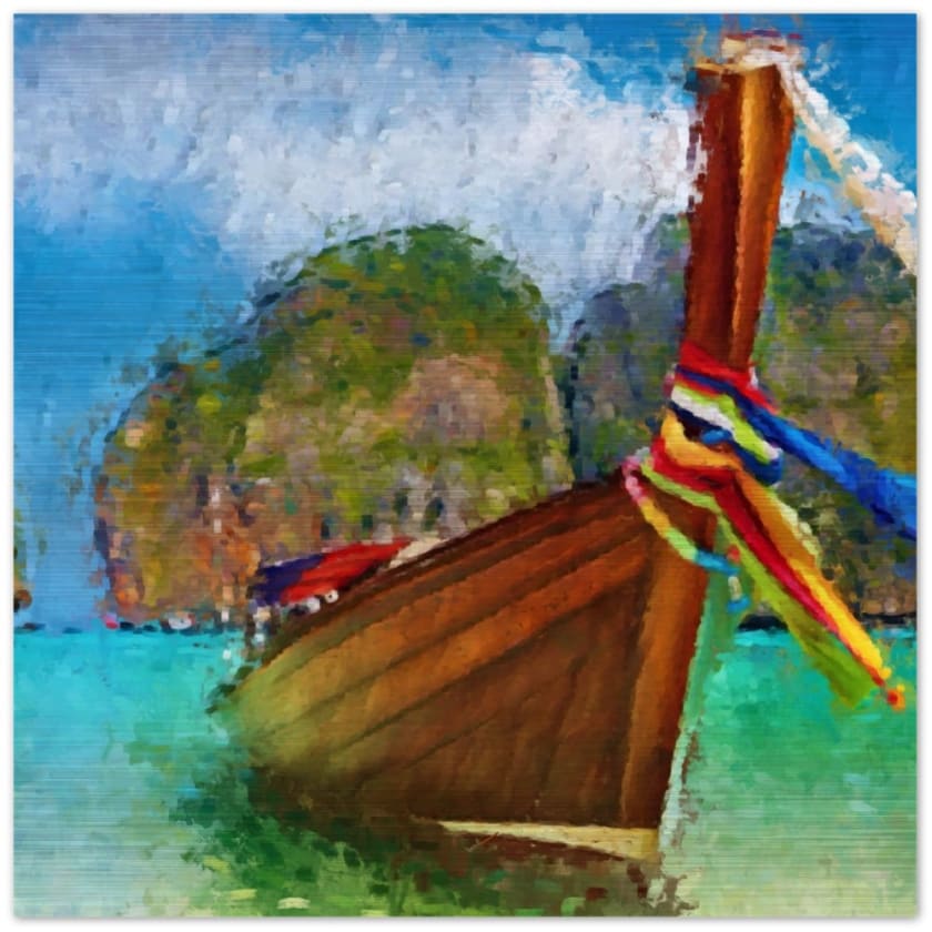 Tableau Marocain Flouka Impression en aluminium brossé - 