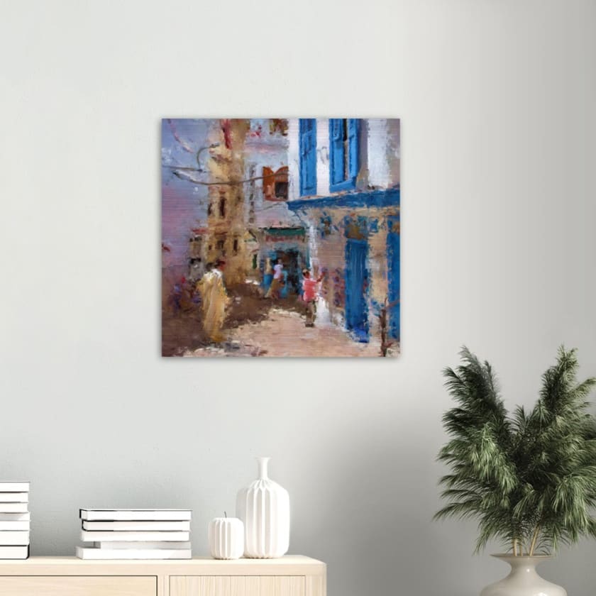 Tableau medina Tanger Maroc Impression en aluminium brossé -