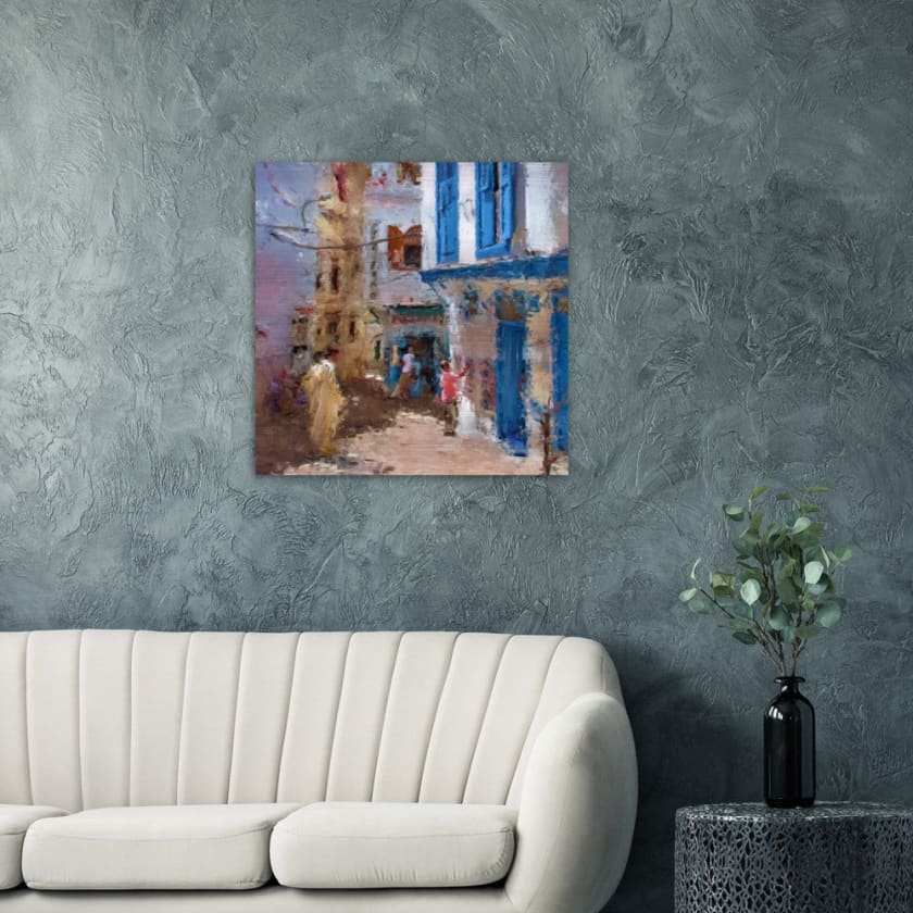 Tableau medina Tanger Maroc Impression en aluminium brossé -
