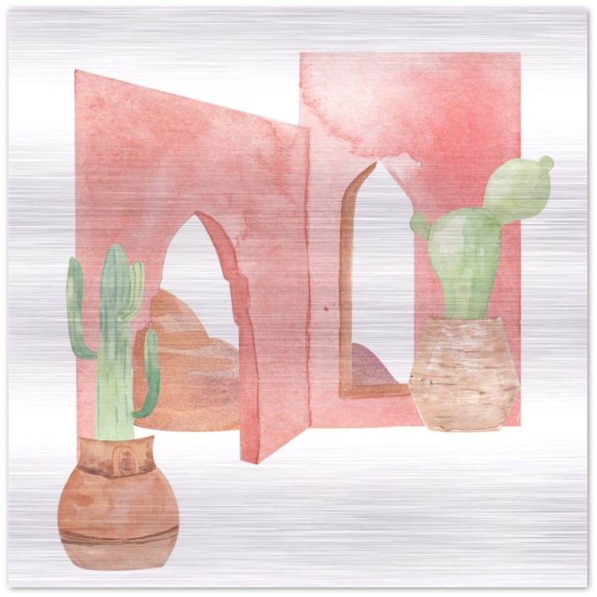 Tableau Monument Maroc Impression en aluminium brossé - 