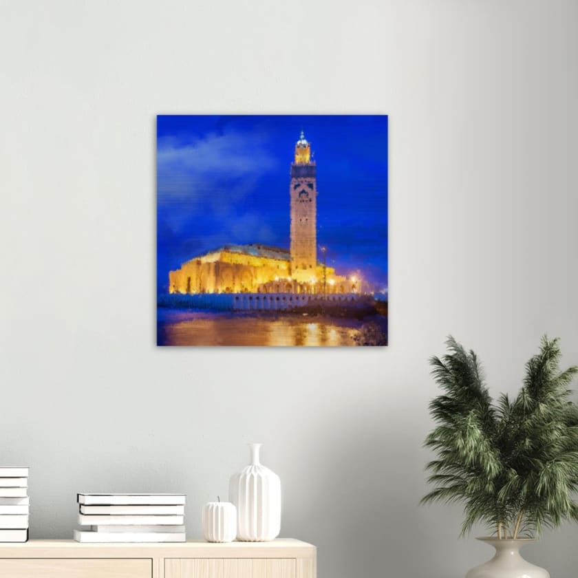 Tableau Mosquée Hassan 2 Casa blanca Impression en aluminium