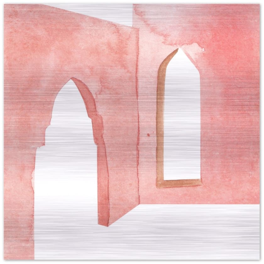 Tableau porte orientale medina Impression en aluminium 