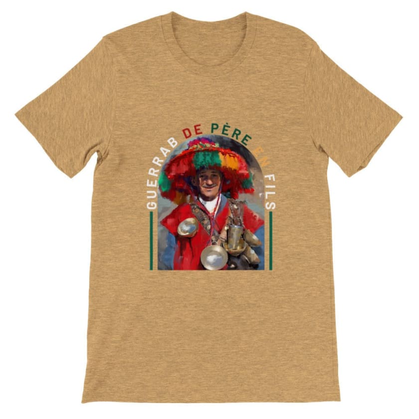 Tee shirt Guerrab de père en fils Maroc - Heather Peach / S 