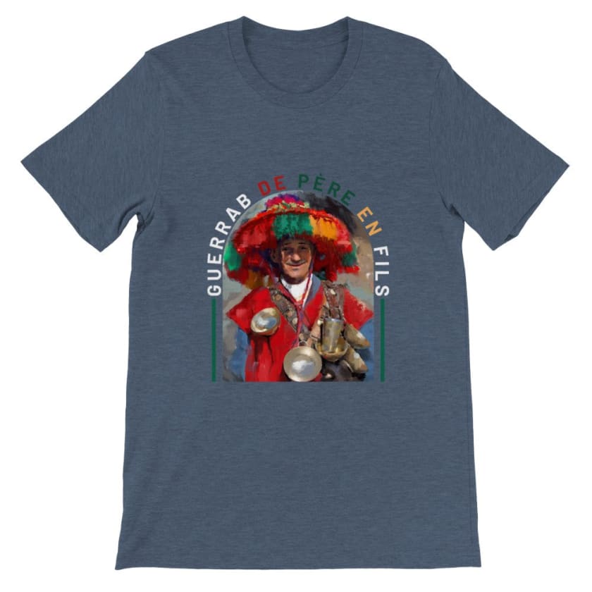 Tee shirt Guerrab de père en fils Maroc - Heather Navy / S -