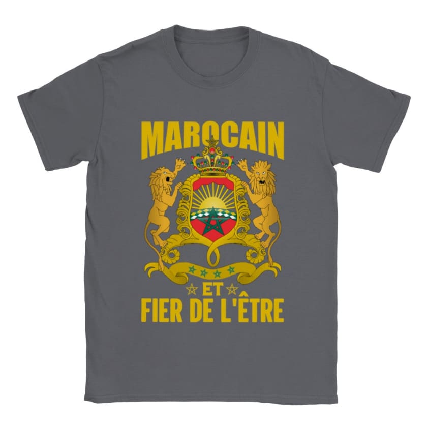 Tee shirt marocain fier - Charbon / S - Print Material