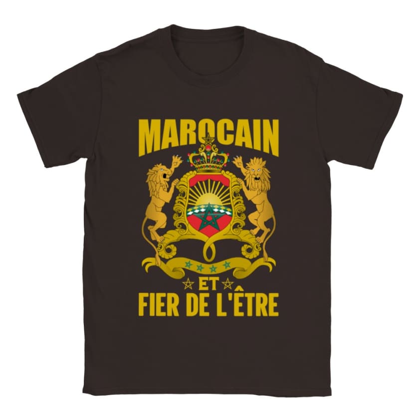 Tee shirt marocain fier - Chocolat-noir / S - Print Material