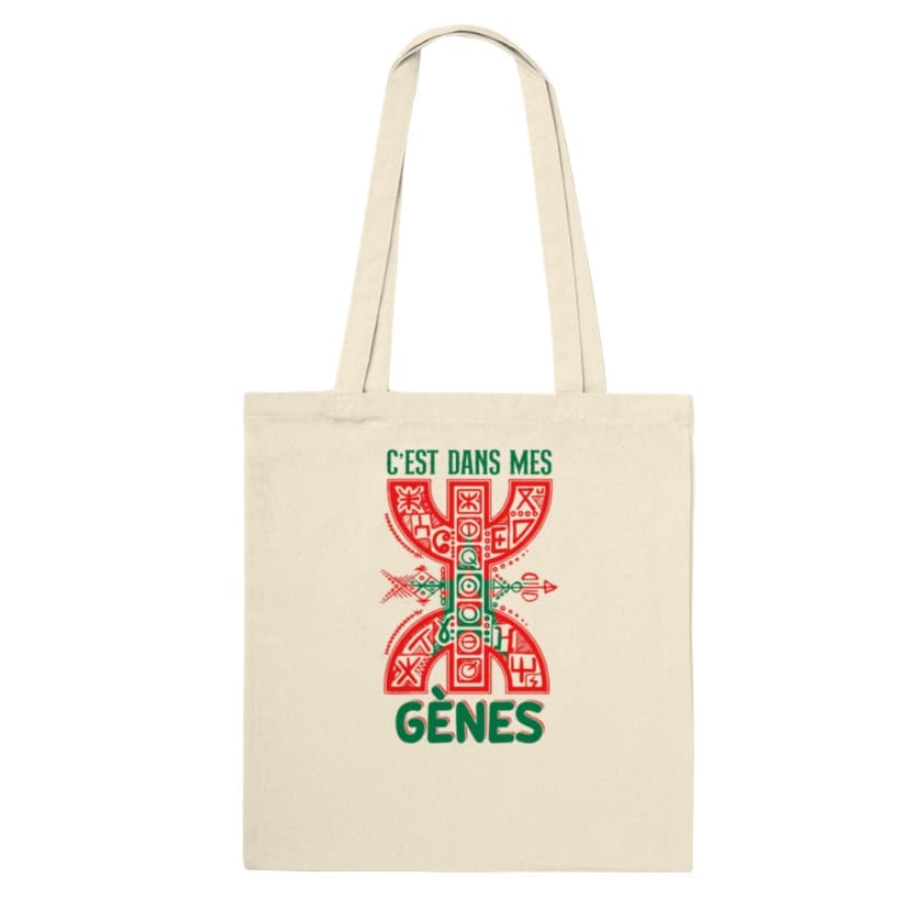 Tote Bag Bérbère c’est dans mes gènes - Natural - Print 