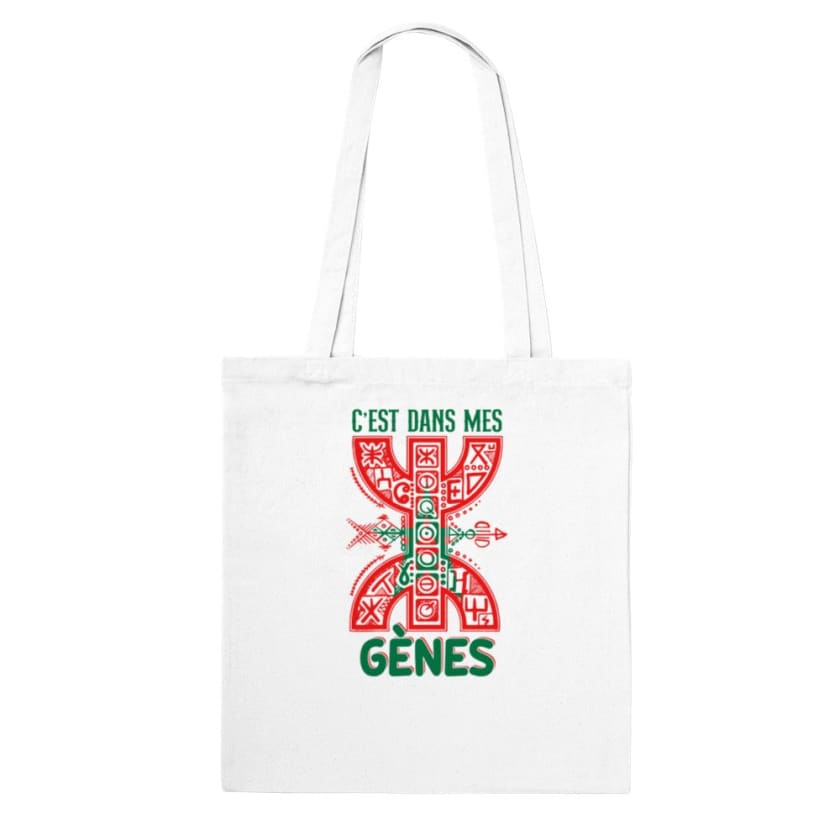 Tote Bag Bérbère c’est dans mes gènes - White - Print 