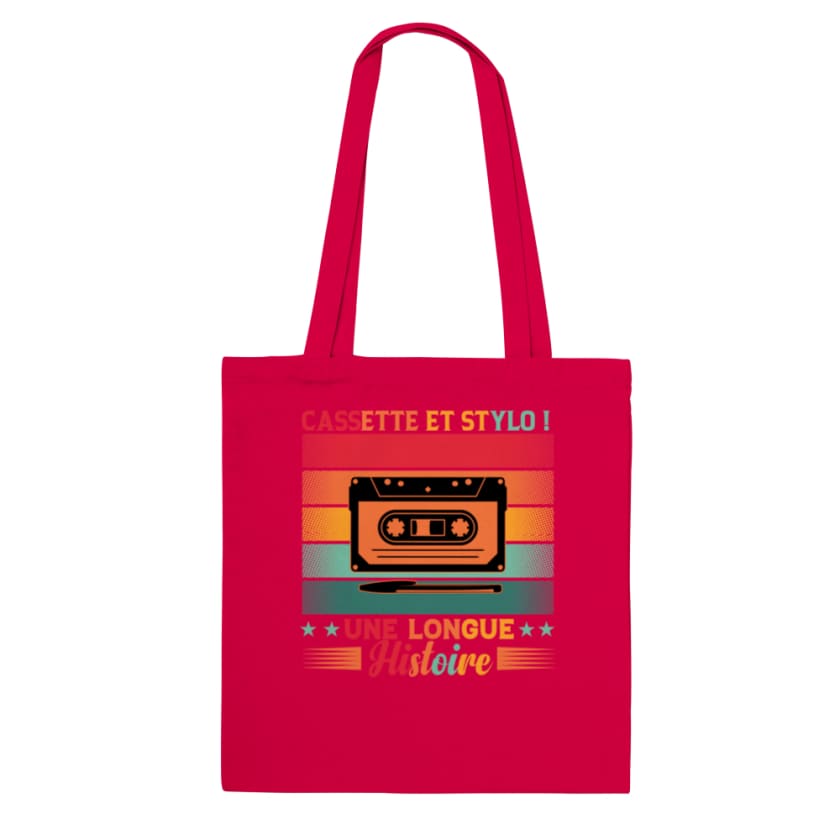 Tote Bag Cassette et stylo - Red - Print Material