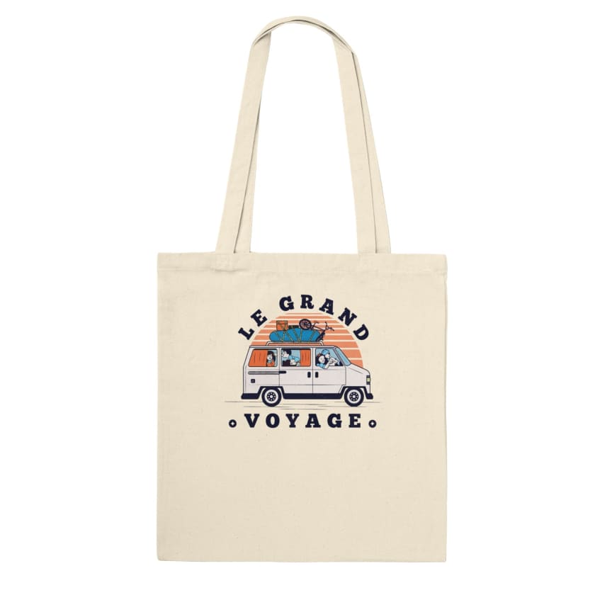 Tote bag Famille Maghrébine en voiture personnalisé voyage