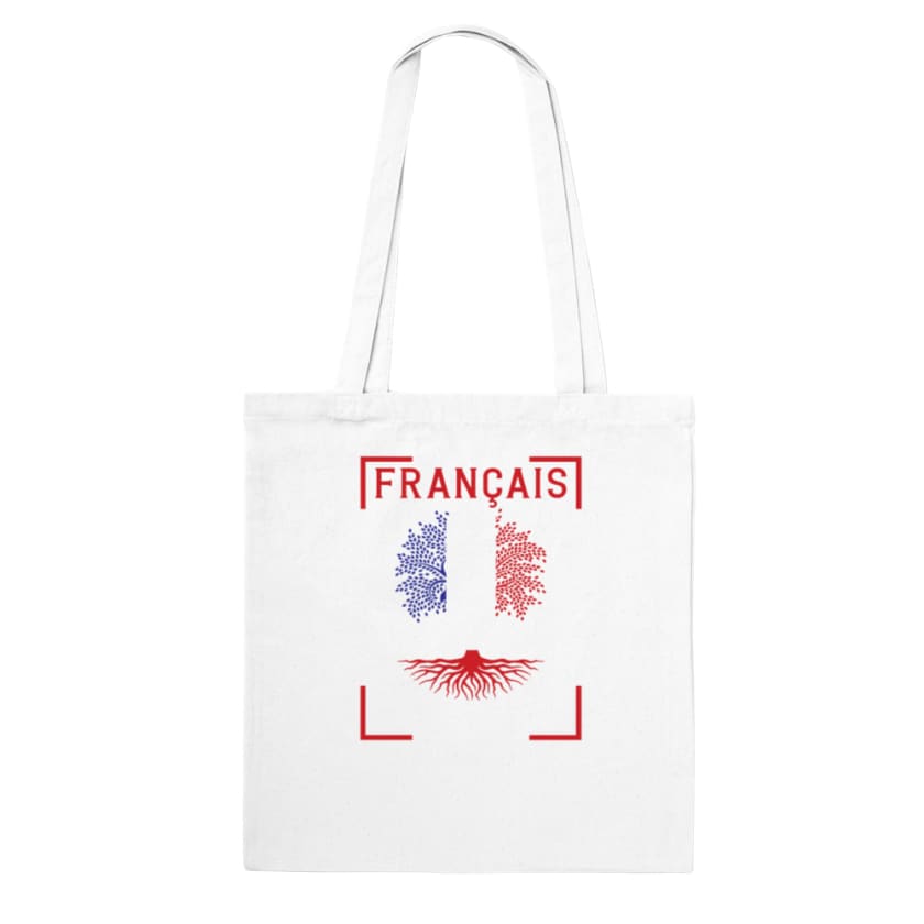 Tote Bag Français de racines Marocaines - White - Print 