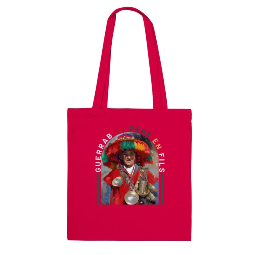 Tote Bag Guerrab de père en fils Maroc - Red - Print 