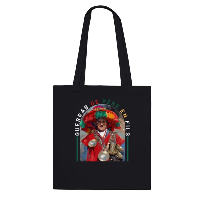 Tote Bag Guerrab de père en fils Maroc - Black - Print 